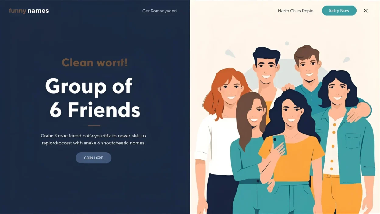 names for a group of 6 friends