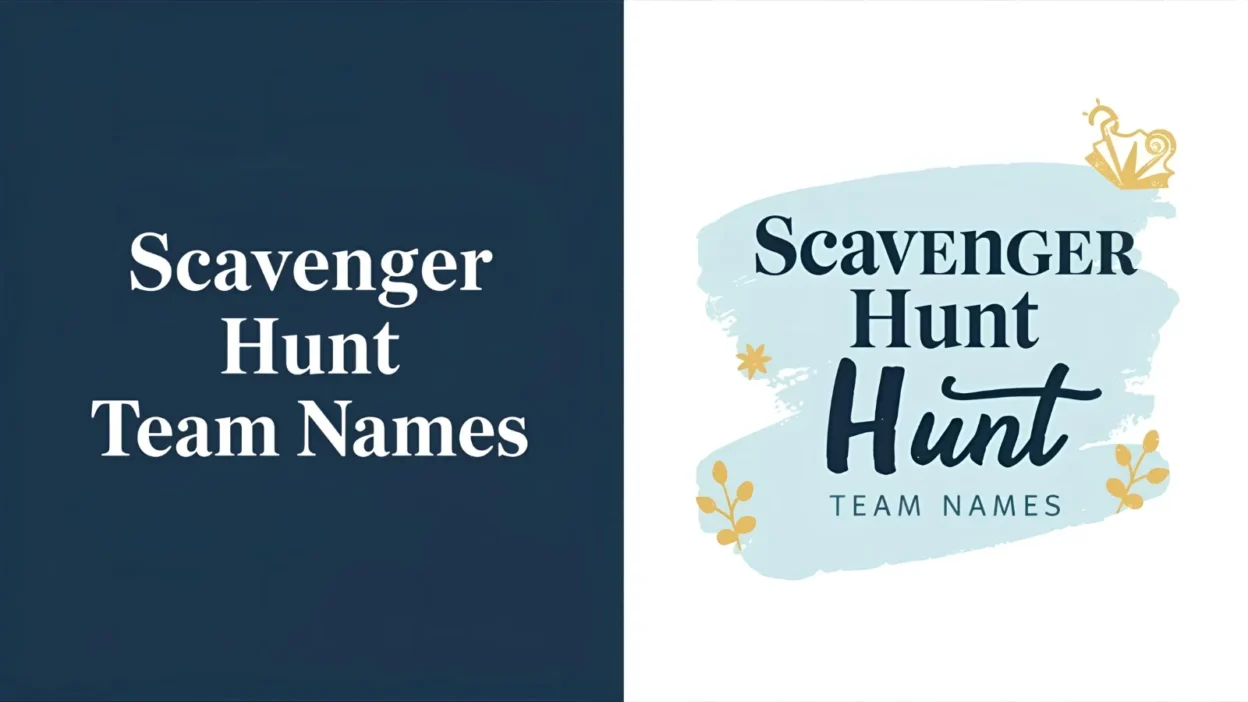 scavenger hunt team names