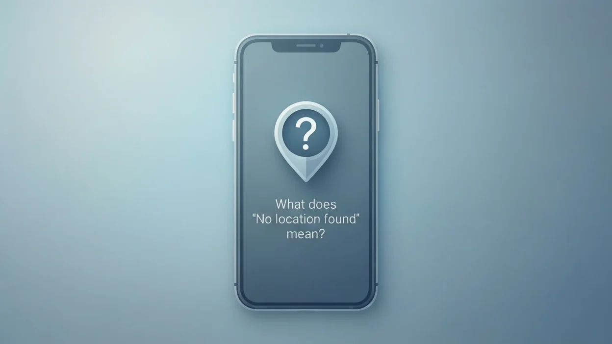 what does no location found mean